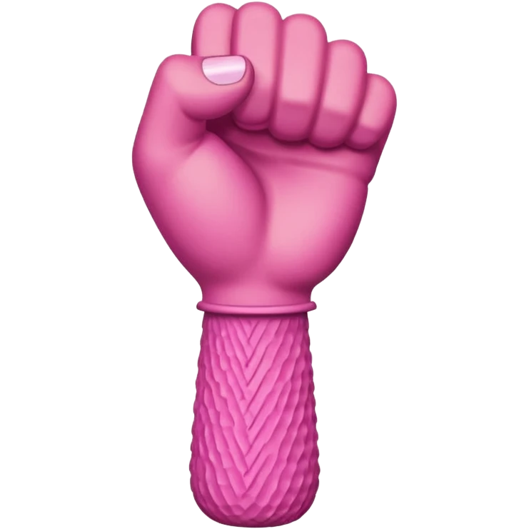 a fist holding a dildo  emoji
