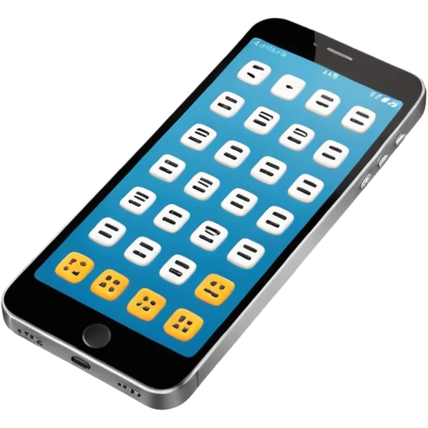 Minimalistic flat vector icon, iOS style, thin black contour on white background. Smartphone with code brackets <> on the screen. Clean, no text, no shadows emoji