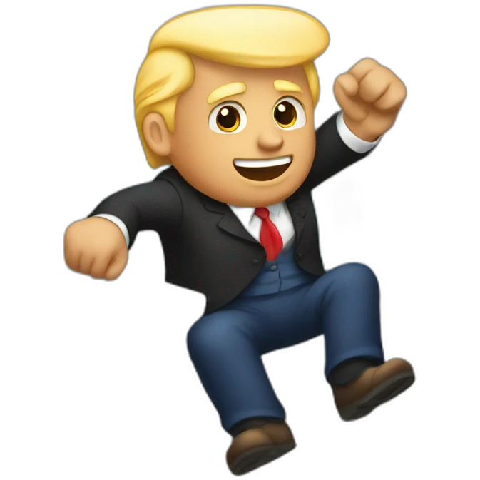 donald trump climbing a wall emoji