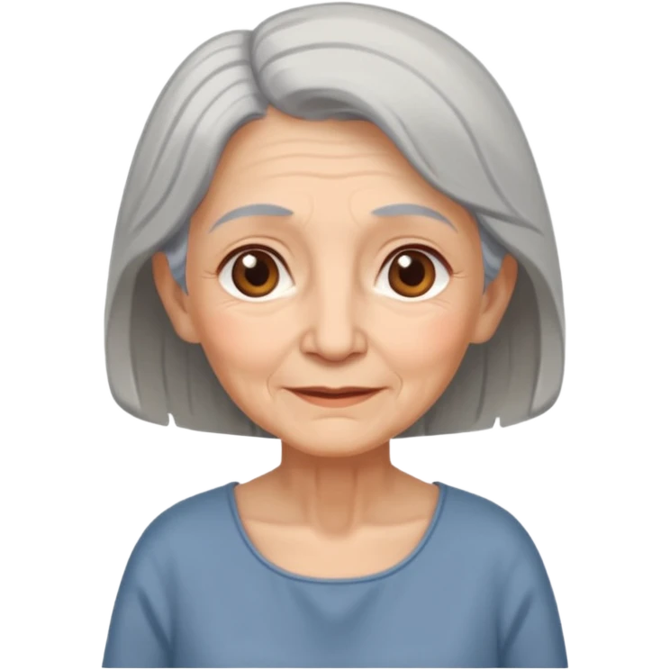 In medieval fairy tales, a kind and amiable grandmother who did not wear jewelry emoji