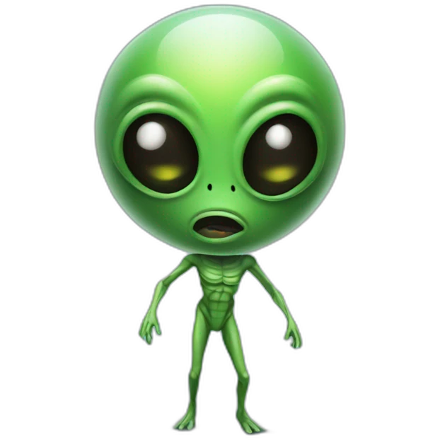 Alien avec boule disco emoji