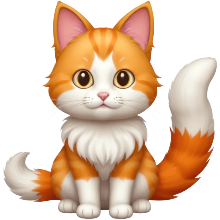 Cat with Fluffy Tails emoji