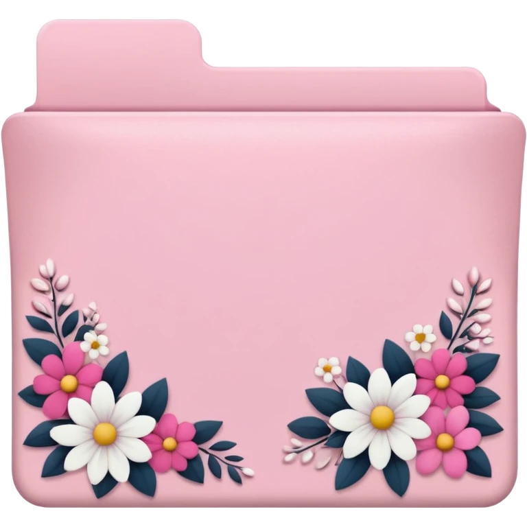 mix light pink dark pink and white girly folder emoji