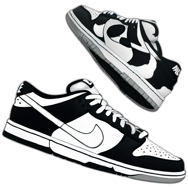 nike dunk low panda emoji