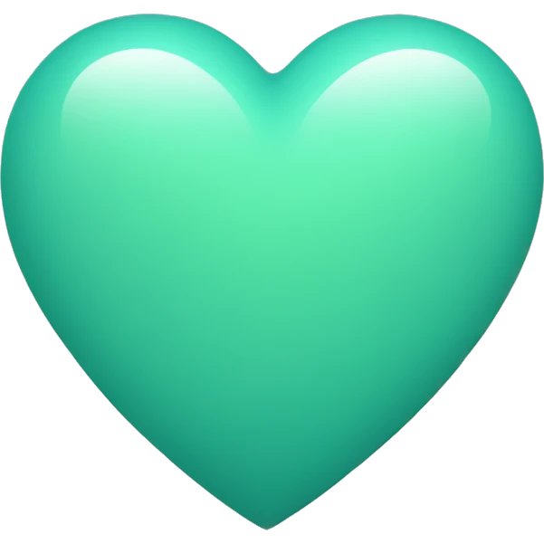 Teal/light green heart  emoji