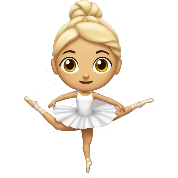 Bailarina de ballet rubia blanca  en pose  emoji