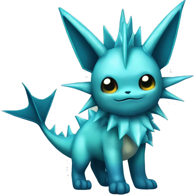 Edgy Vaporeon With Fins and spikes full body emoji