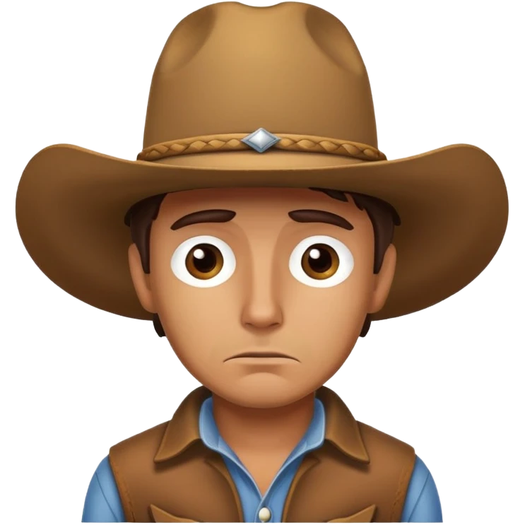 Sad cowboy  emoji