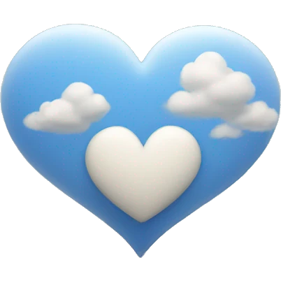 Heart in front of clouds emoji