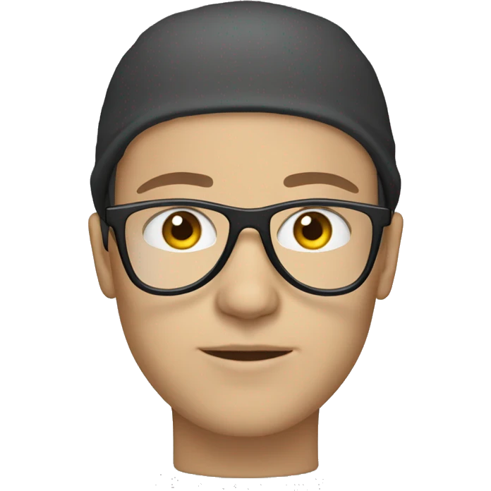 light-skinned person with glasses and wearing a balaclava emoji