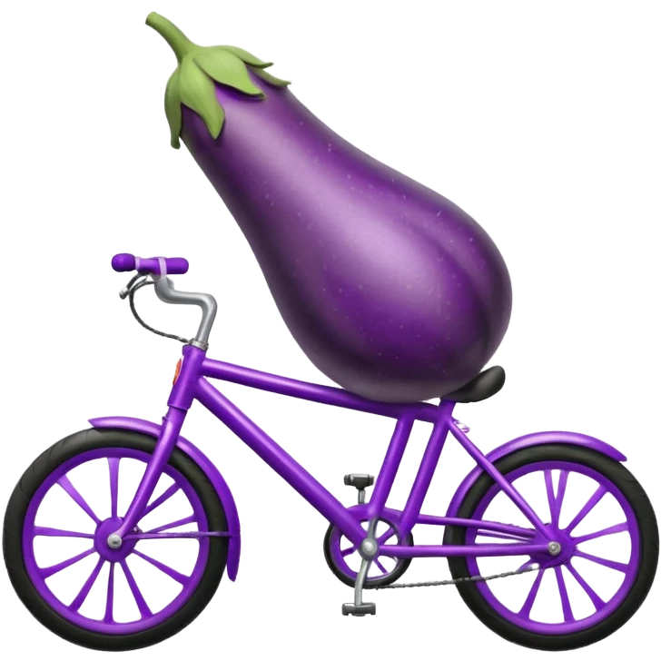 eggplant riding a bike emoji