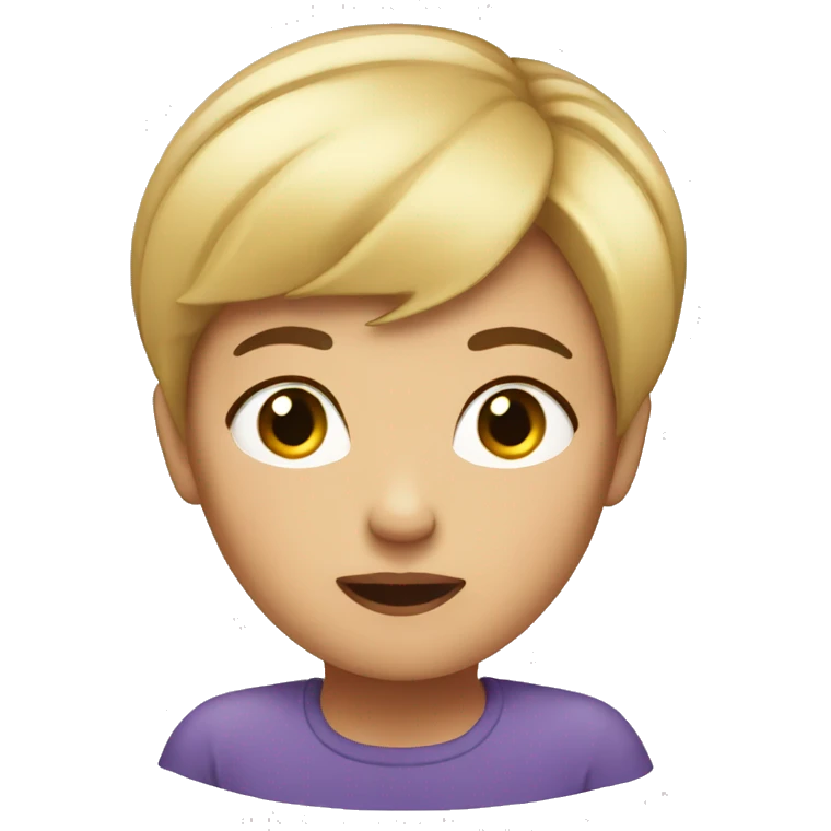 Short hair woman being delusional  emoji