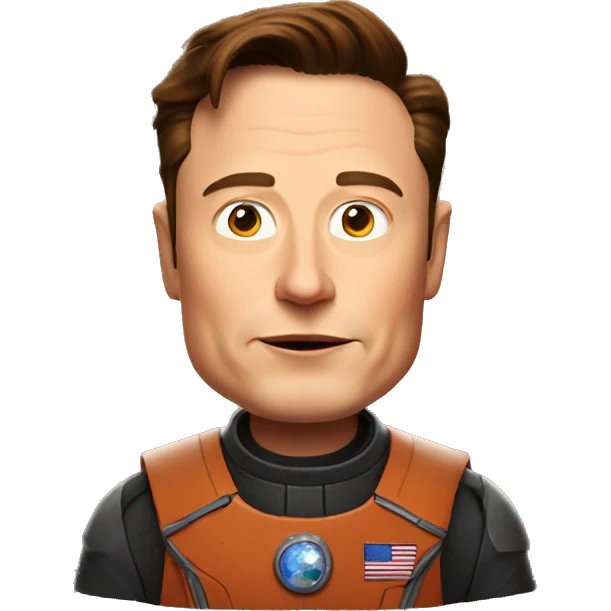 Elon Musk in mars emoji
