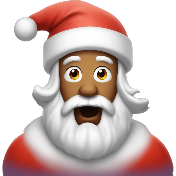 shocked Santa with his mind blown  emoji