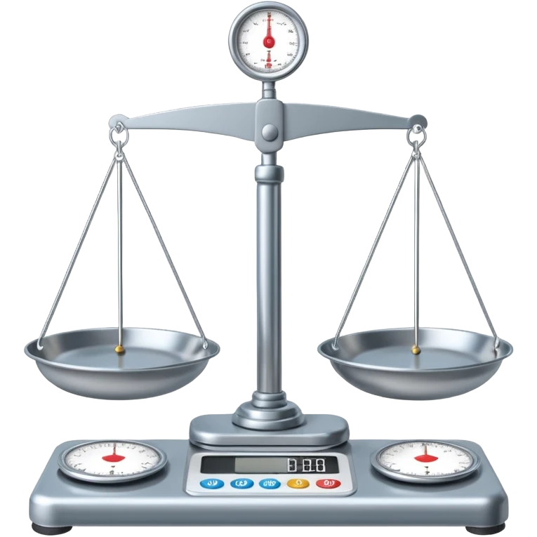 A schematic drawing of a balance scale. emoji
