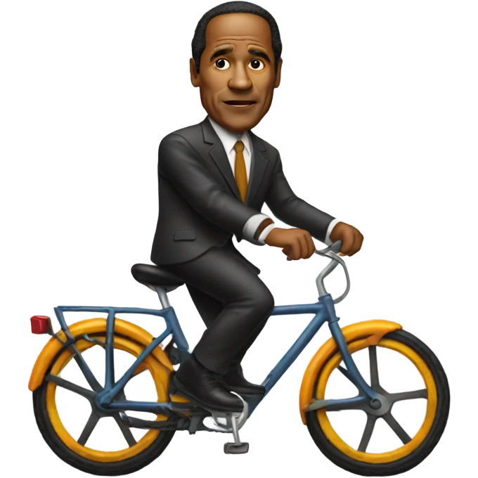 OJ simpson on a bicycle emoji