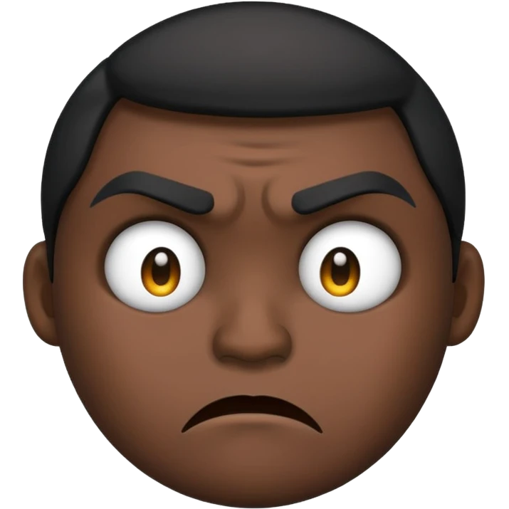 emoji face w a sad frown with a eyebrow mad frown  emoji