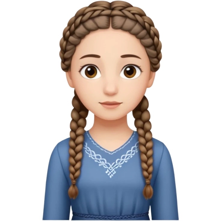 young modest jewish girl braids no headband emoji