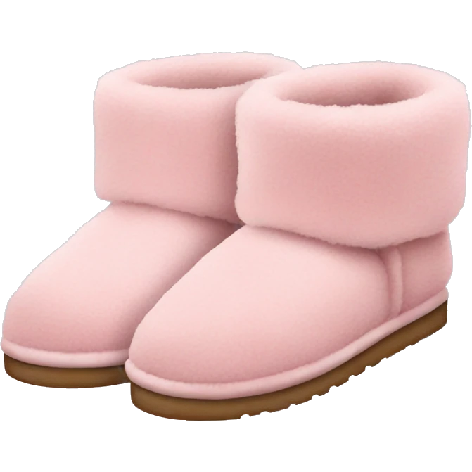fuzzy slippers uggs light pink emoji