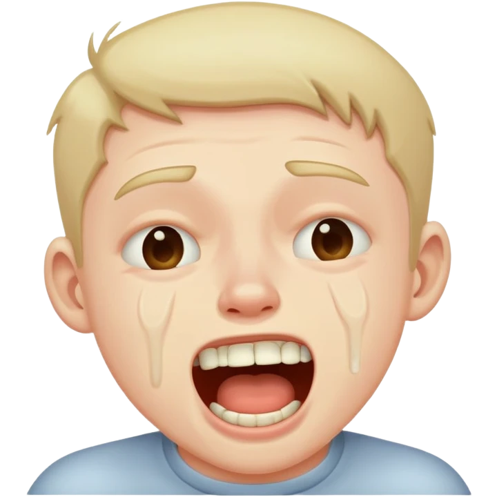 guy choking himself and cry laughing emoji