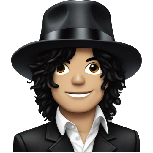 Michael Jackson with a silly T-shirt and a top hat ￼ emoji