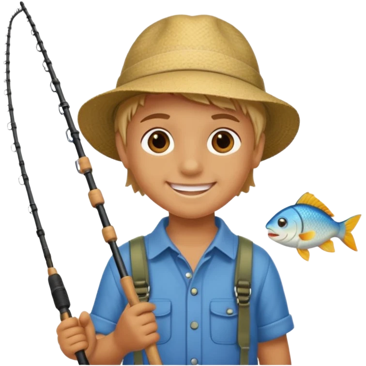 kids fishing rod emoji