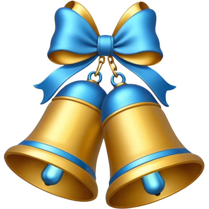 Christmas bells with light blue details emoji