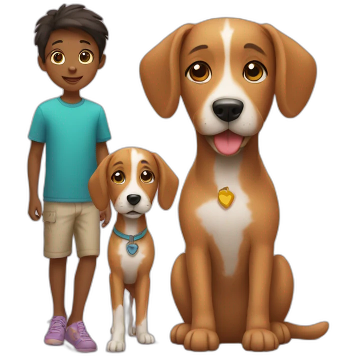 dog with kids emoji