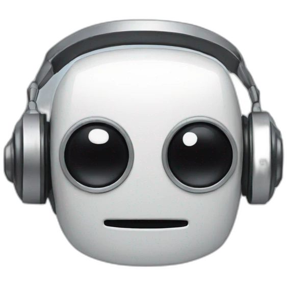 Robot listening emoji