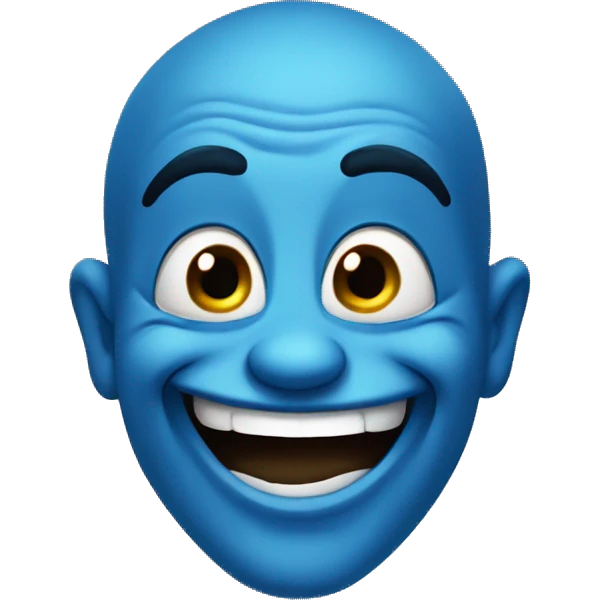 blue genie happy emoji