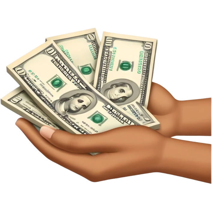 Money in hands emoji