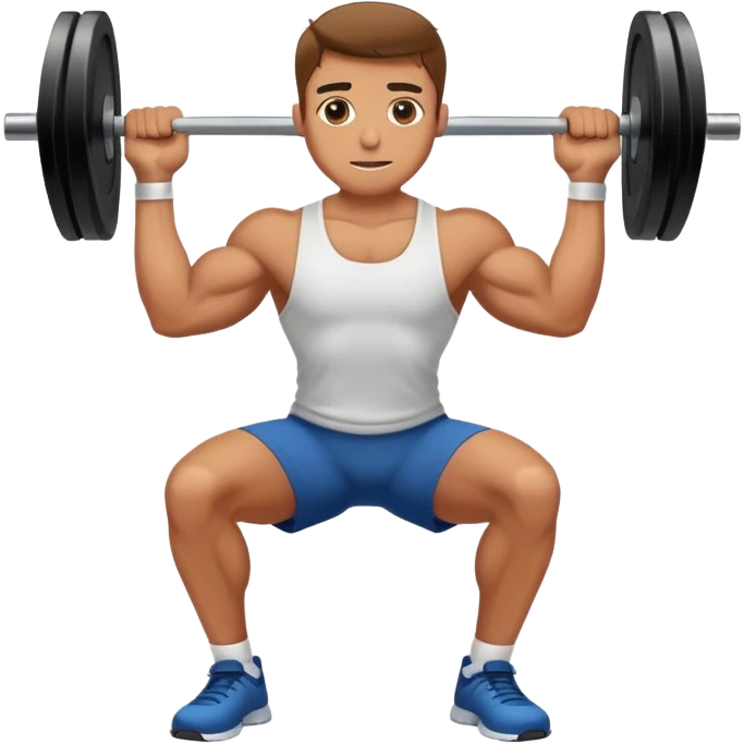 person lifting weights in a gym emoji