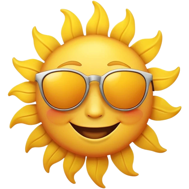 A smiling sun wearing sunglasses emoji