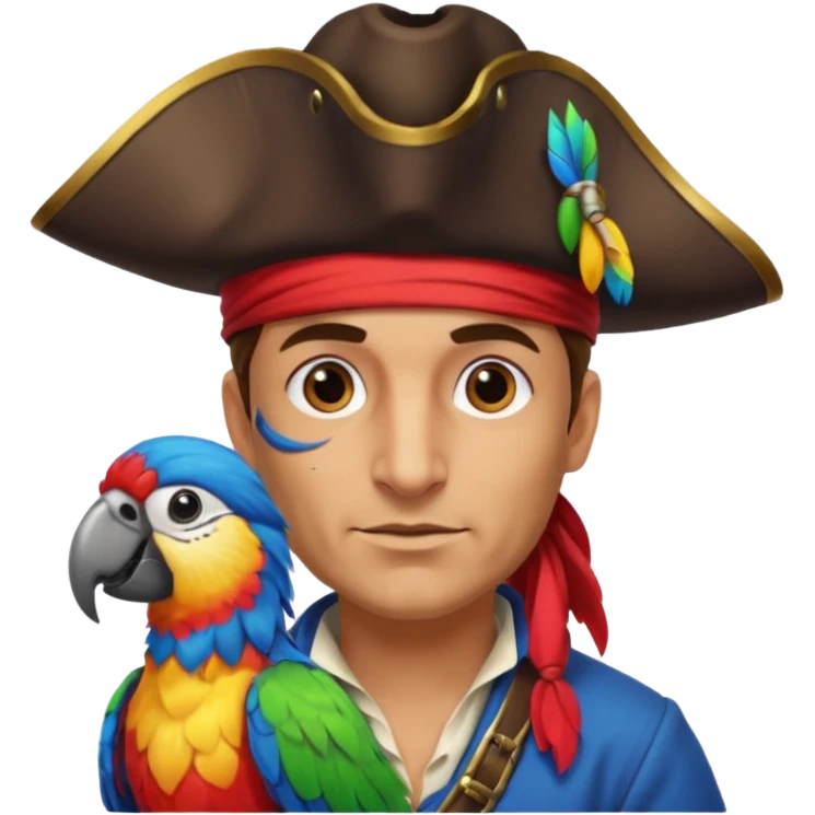 pirate and parrot emoji