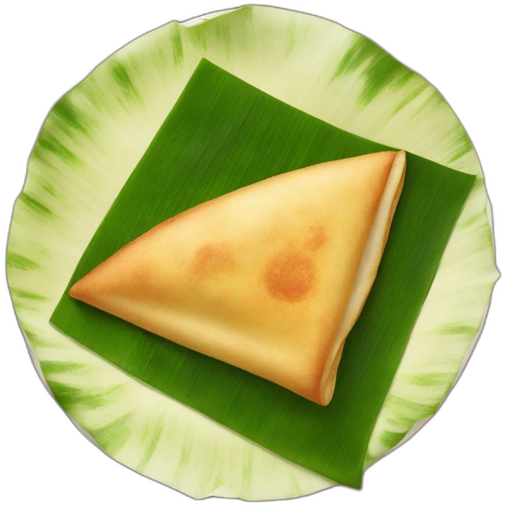 dosa on banana leaf emoji