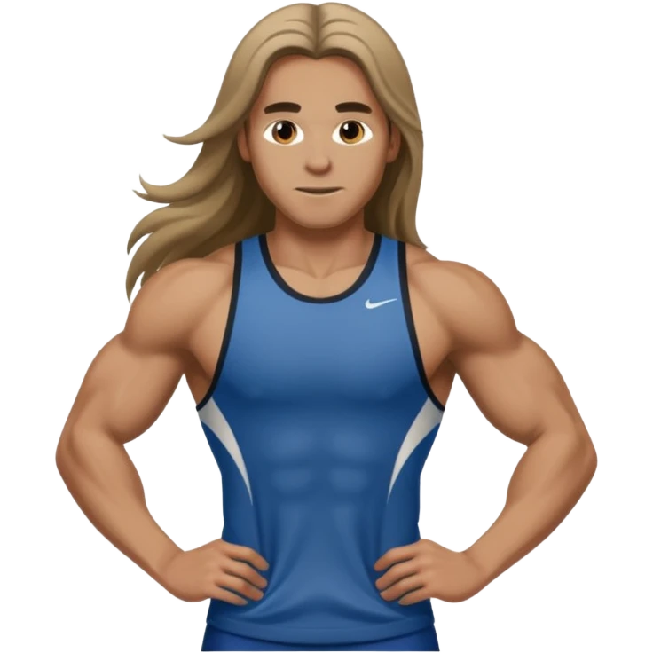 athlete with long hair emoji