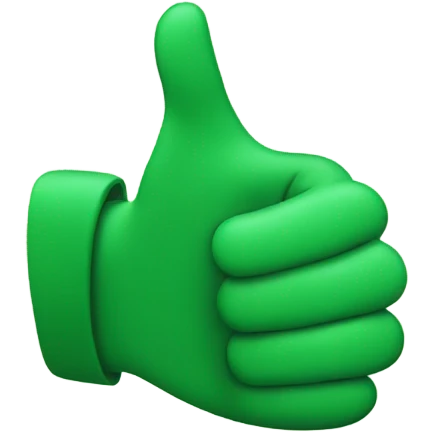 Green hand withThumbs up  emoji