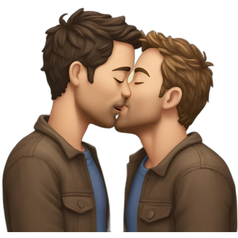 Edward Callen kissing Jacob emoji