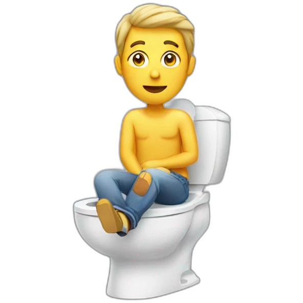 Man in toilet emoji