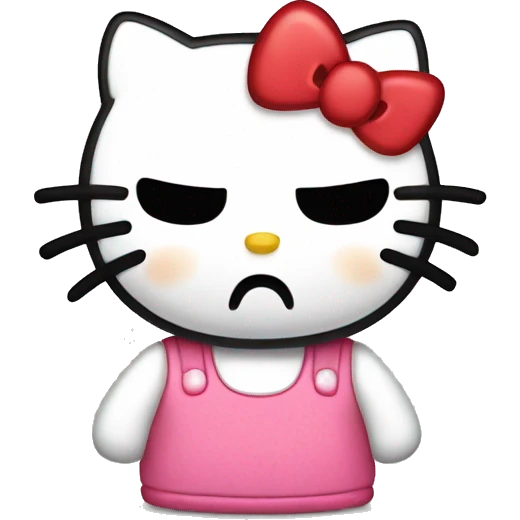 hello kitty being mad emoji