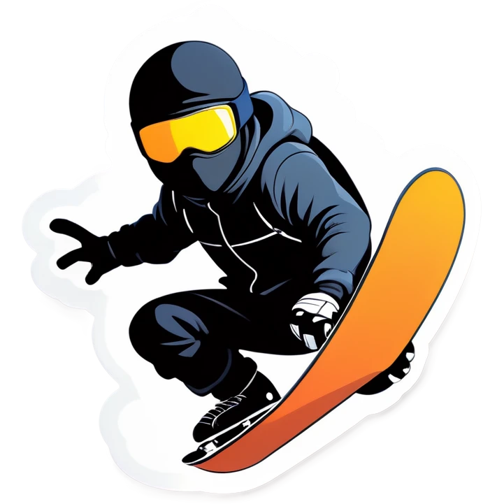 Ninja snowboarding emoji