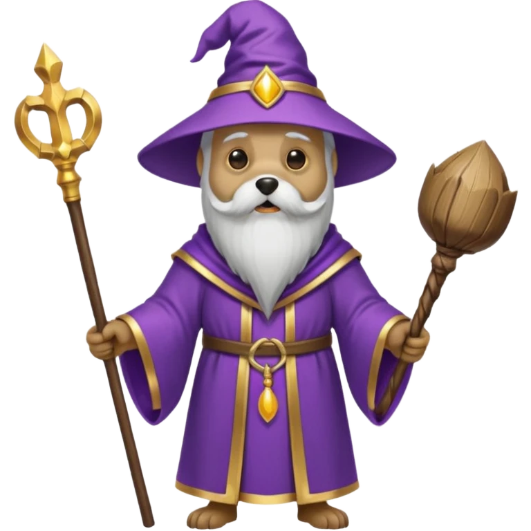 Dog wizard emoji