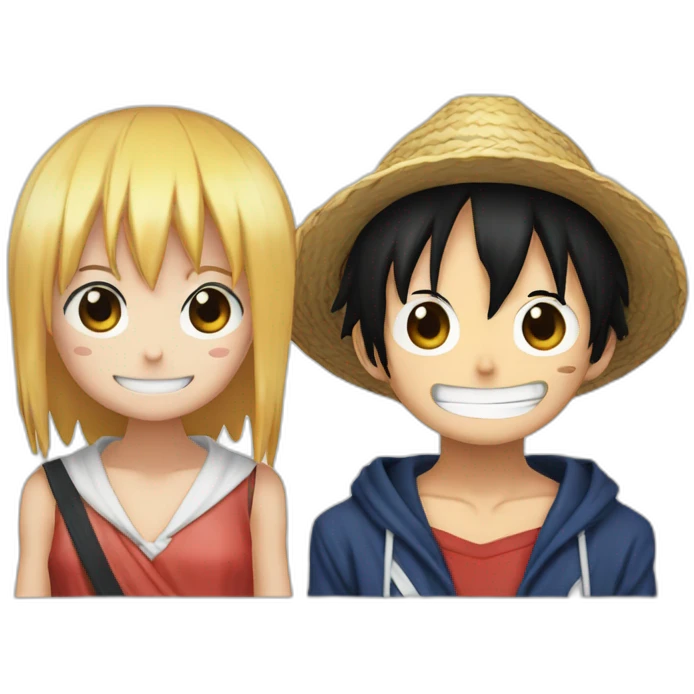 ichigo and luffy emoji
