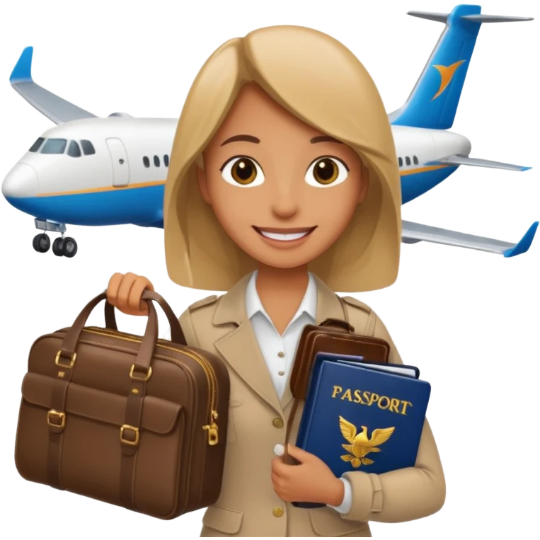 glob ,pass port, , travel bag , plane emoji
