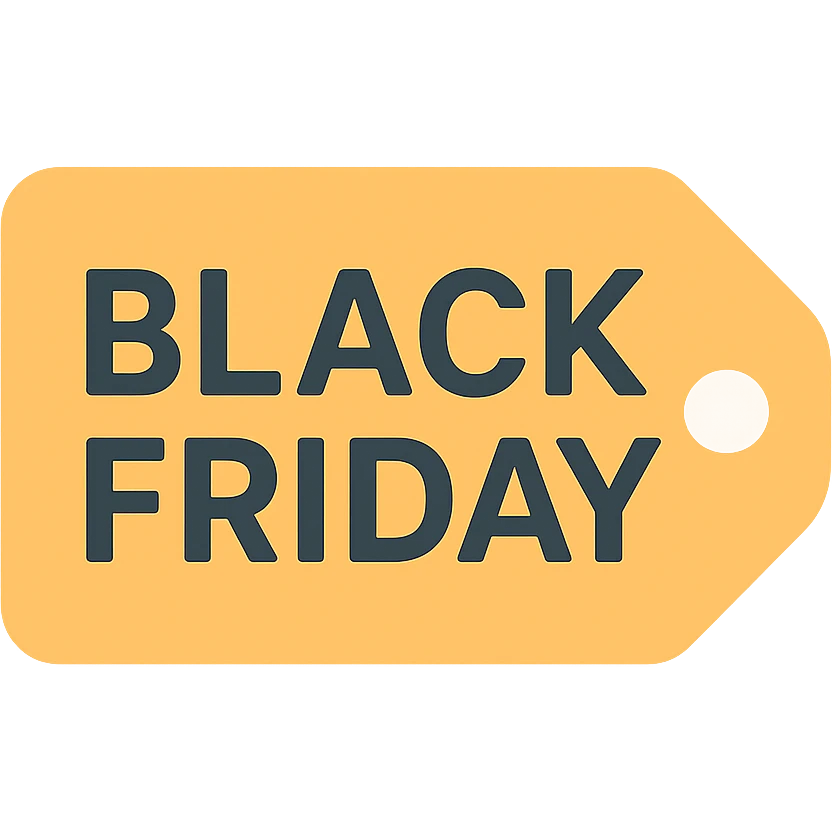 Black Friday label lettering  emoji