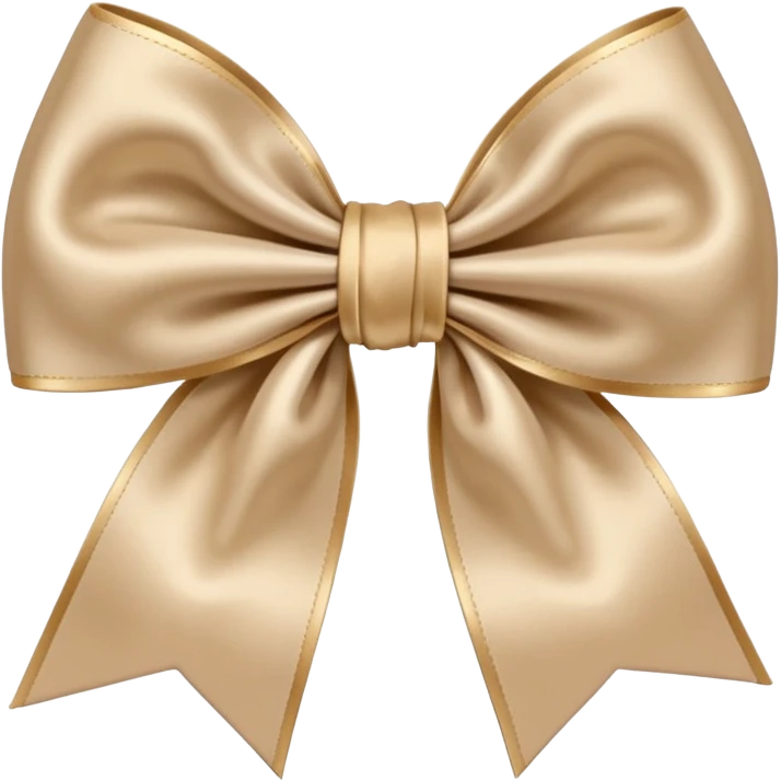 Beige bow emoji