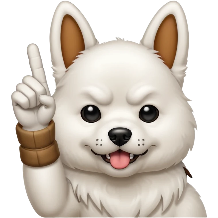 Dog giving middle finger  emoji