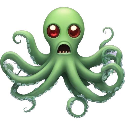 Octopus holding zombie  emoji