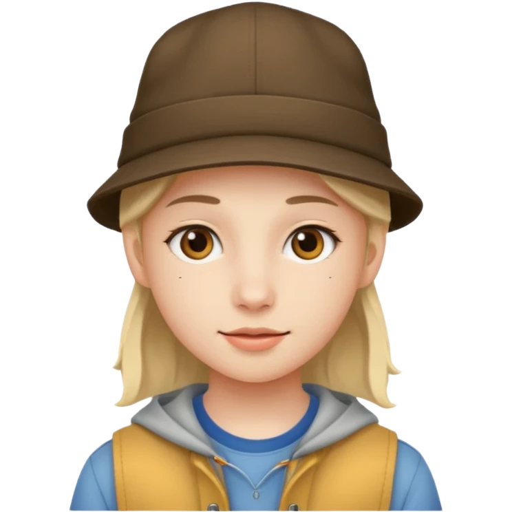 teenager with hat emoji