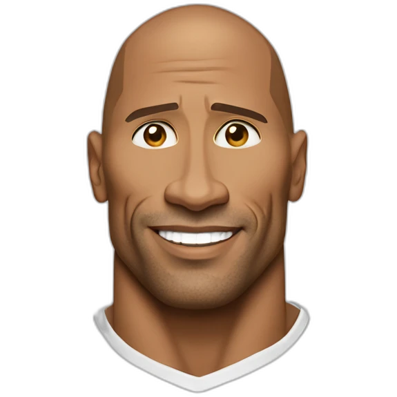 Dwayne Johnson sursilenoir et blanc emoji